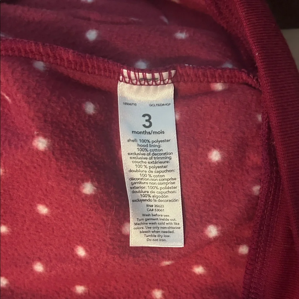 Carter's Burgundy Polka Dot Hoodie